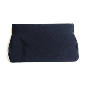 Vintage BOBBIE JEROME Black Canvas Clutch Purse
